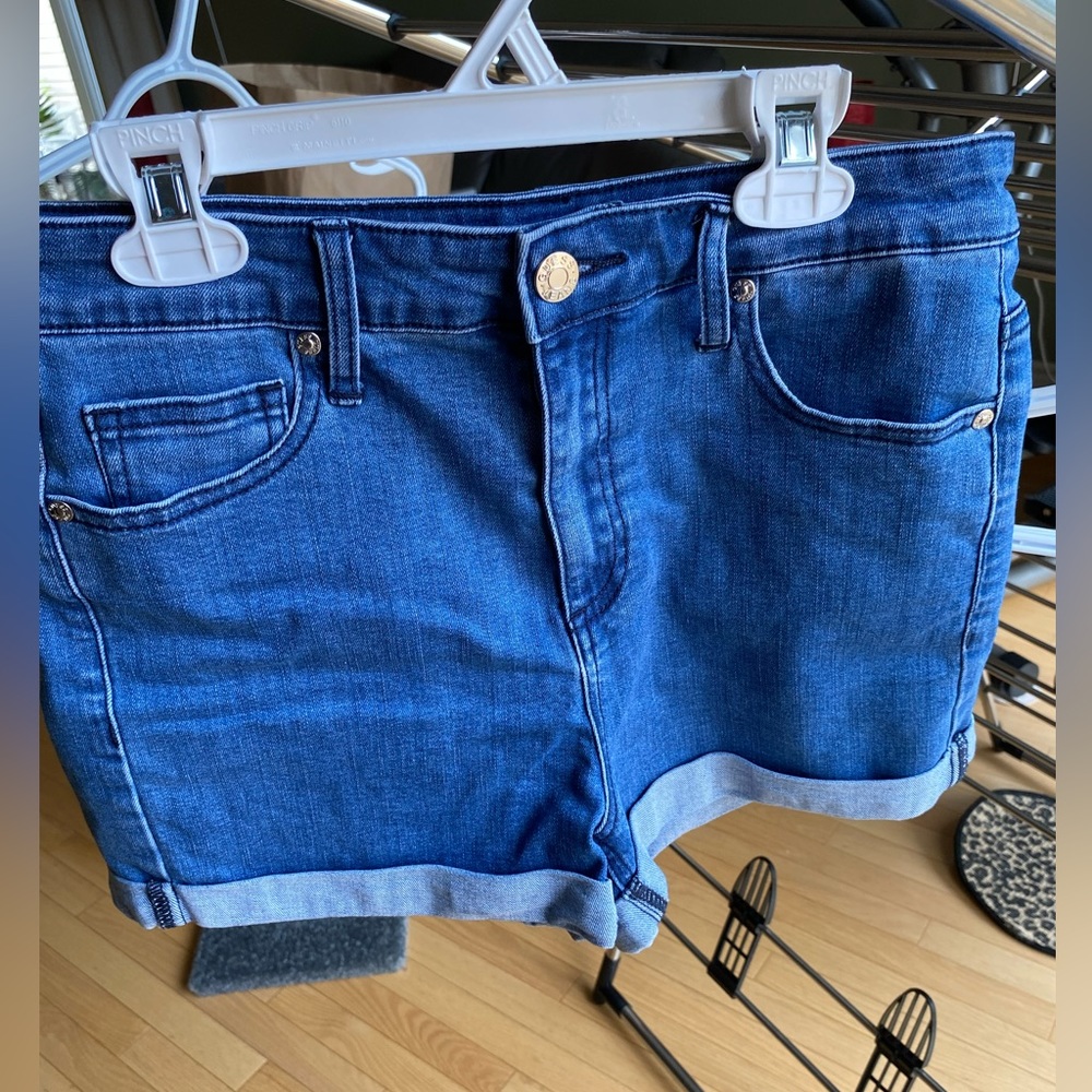 jean shorts by guess, fits us6-8